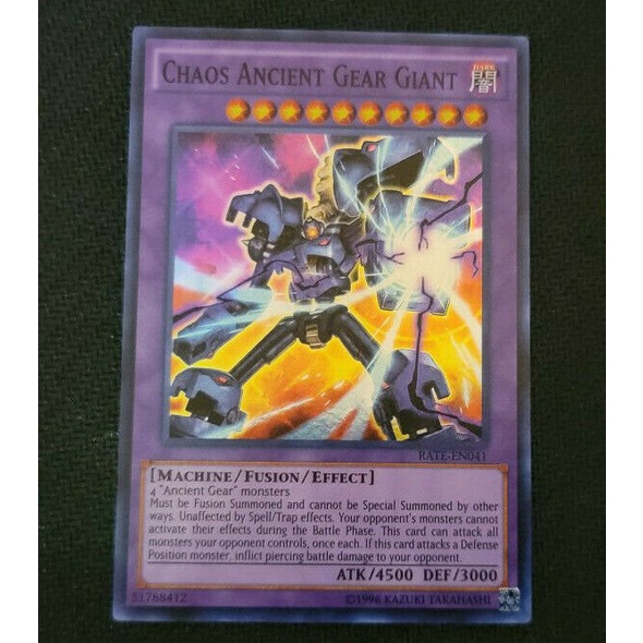 Thẻ bài YUGIOH - Chaos Ancient Gear Giant - RATE-EN041 - Super Rare 1st Edition