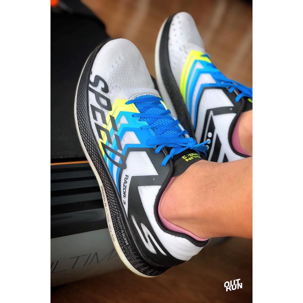 Giày chạy bộ skechers gorun razor 3 chính hãng màu trắng