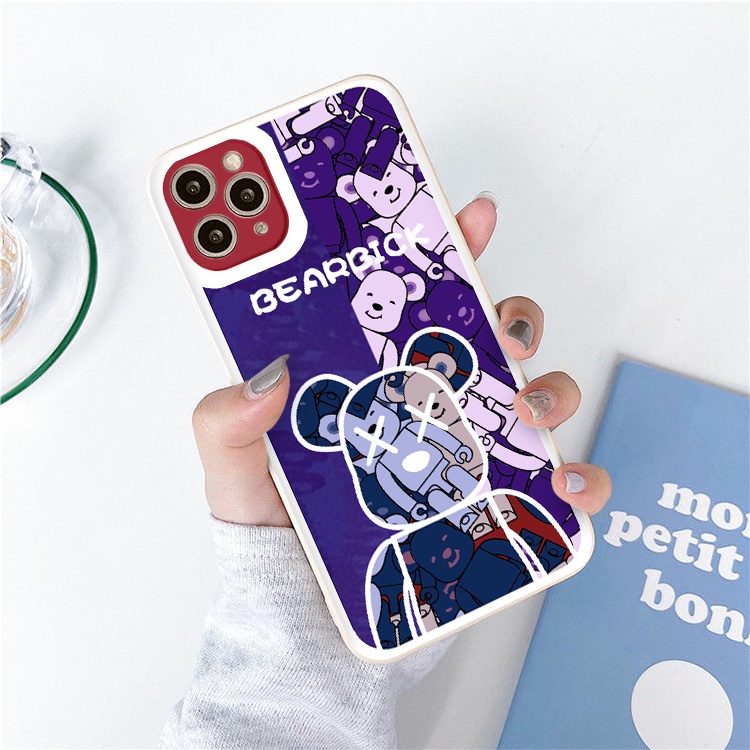 Ốp lưng iphone cạnh vuông lỗ camera robot bear 6s/6splus/7/7plus/8/8plus/x/xr/xs/11/12/13/pro/max/plus/promax