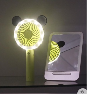 quạt mini cầm tay có đèn led