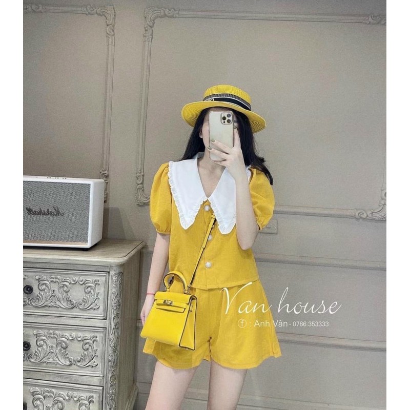 [Mã FAGREEN245 giảm 10% tối đa 30K đơn 99K] set bộ đũi cộc cổ bèo bản to | BigBuy360 - bigbuy360.vn