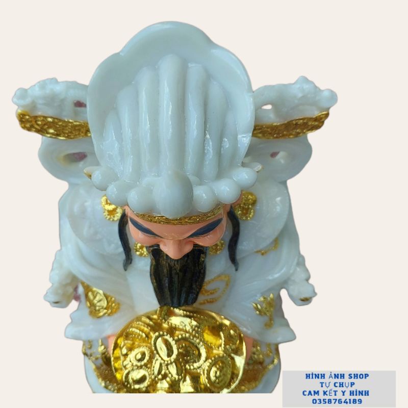 Tượng ông thần tiền-ông thần phát chất liệu đá màu trắng nhiều kích thước -Đồ thờ tâm linh
