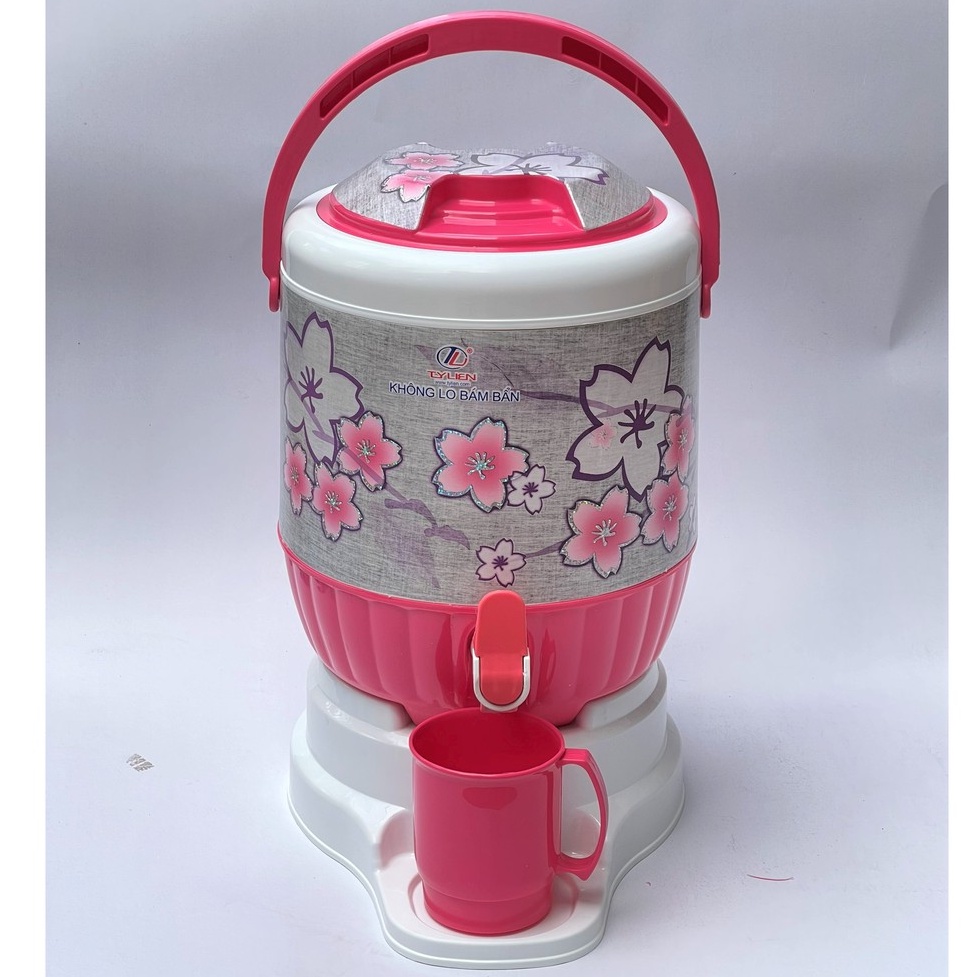 Bình đá giữ nhiệt có vòi Lucky số 8, giữ lạnh 36 giờ, dung tích 6.8L, chống bám bẩn, không chứa BPA, nhựa PP chính phẩm