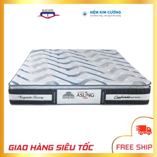 Nệm lò xo túi độc lập tinh chất lô hội chính hãng đệm Kim Cương Asling Pro cao 28 cm.