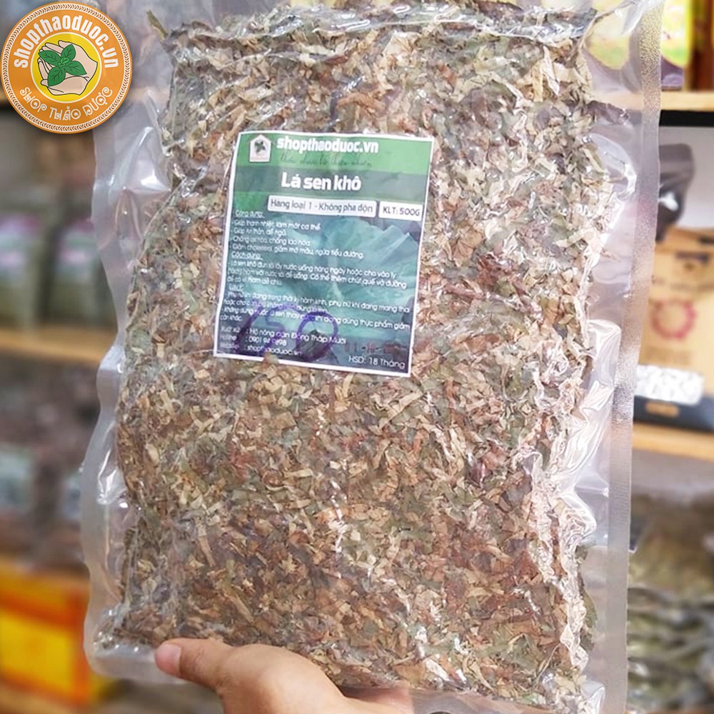 Lá Sen cao cấp ép chân không gói 250g - Lá sen sấy khô hút chân không Shopthaoduoc