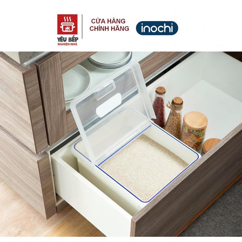 Thùng đựng gạo Inochi - Sendai 12kg Chống ẩm mốc, oxi hóa, mùi hôi