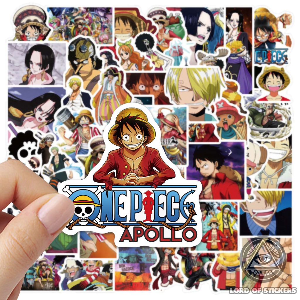 Set 50 Hình Dán One Piece Sticker Truyện Tranh Anime Manga Chống Thấm Nước Trang Trí Mũ Bảo Hiểm, Laptop, Ván Trượt, Sổ