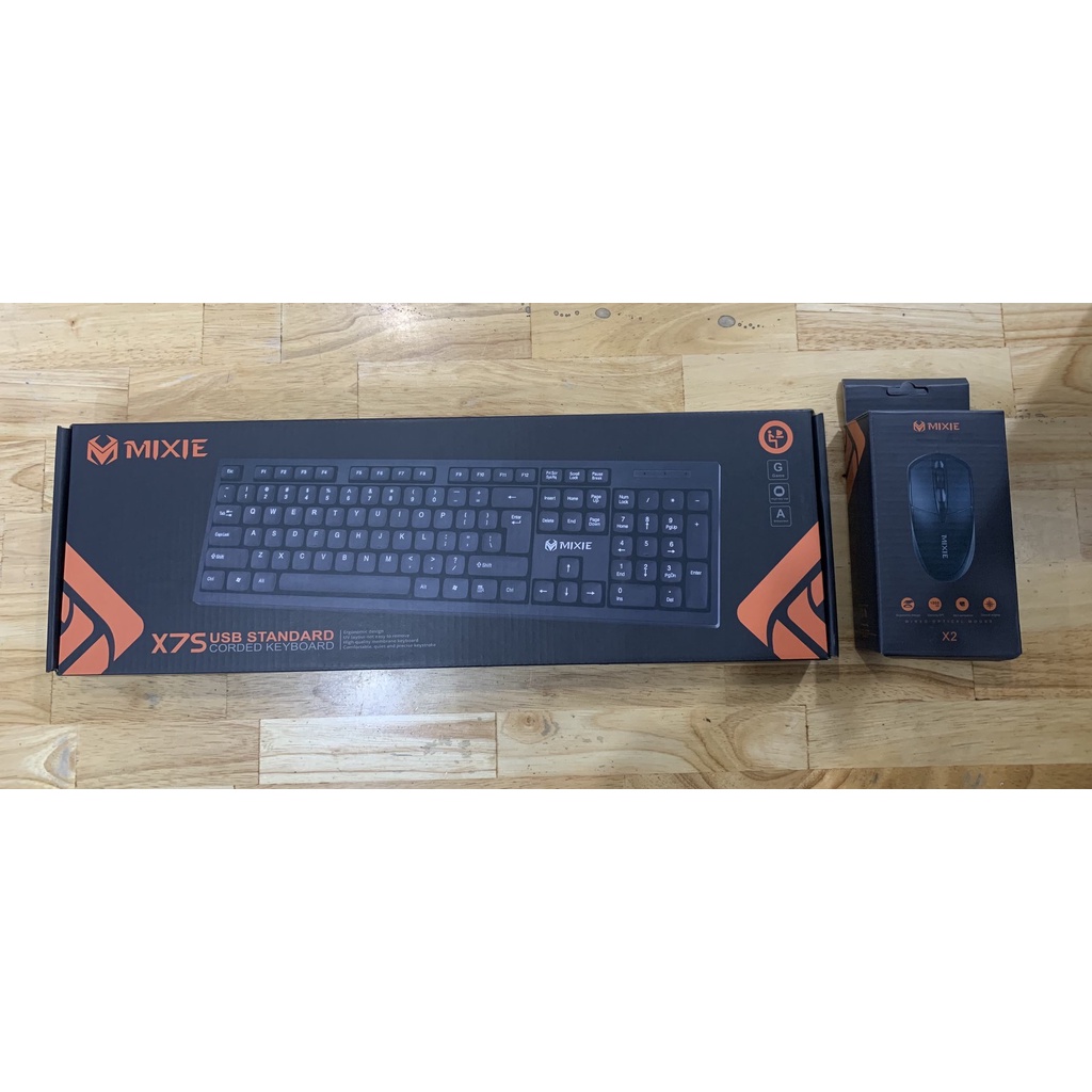 COMBO CHUỘT MÁY TÍNH MIXIE X2 & BÀN PHÍM CÓ DÂY MIXIE X7 - DÙNG CHO VĂN PHÒNG, CHƠI GAME