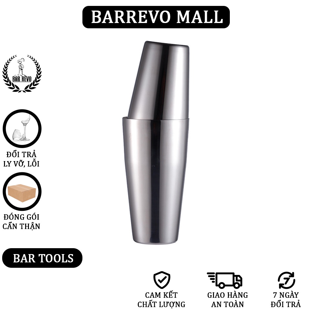 Japan Style Boston Shaker - Dụng cụ bartender - Shaker 2 Mảnh Đáy Liền