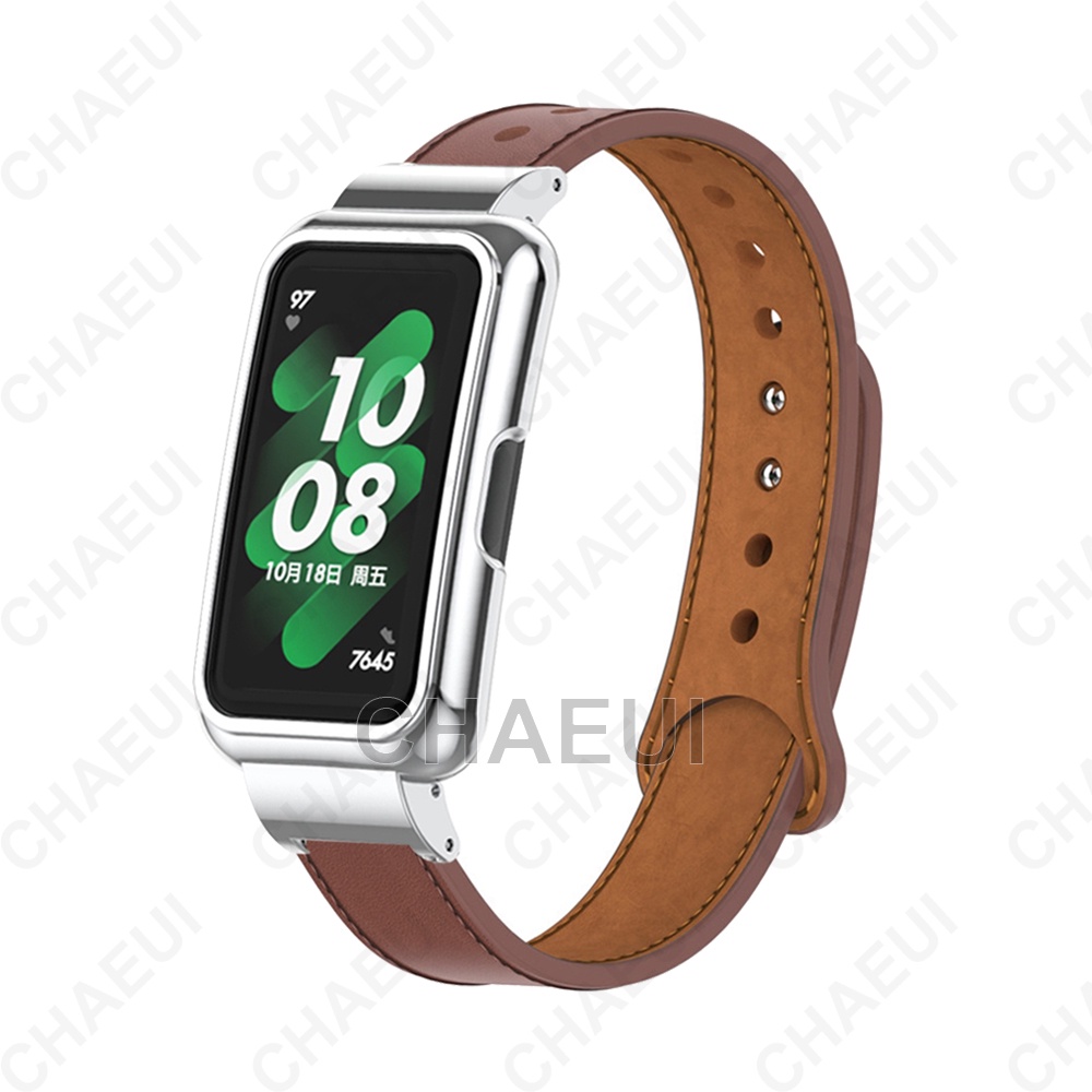Dây Đeo Thay Thế Chất Liệu Da Cho Huawei Band 7 6 / Honor Band 6