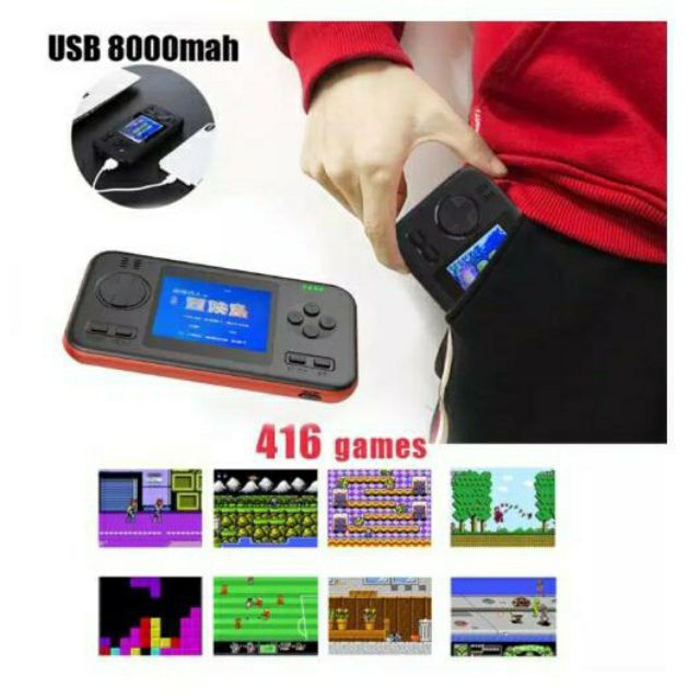 Máy chơi game 416 Trò Chơi Kiêm Sạc Dự Phòng 8000 mAh