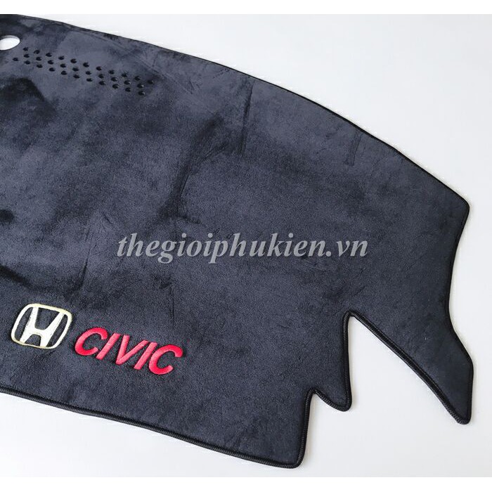 Thảm nhung taplo chống nắng -Honda Civic 2016-2022( hàng chất )