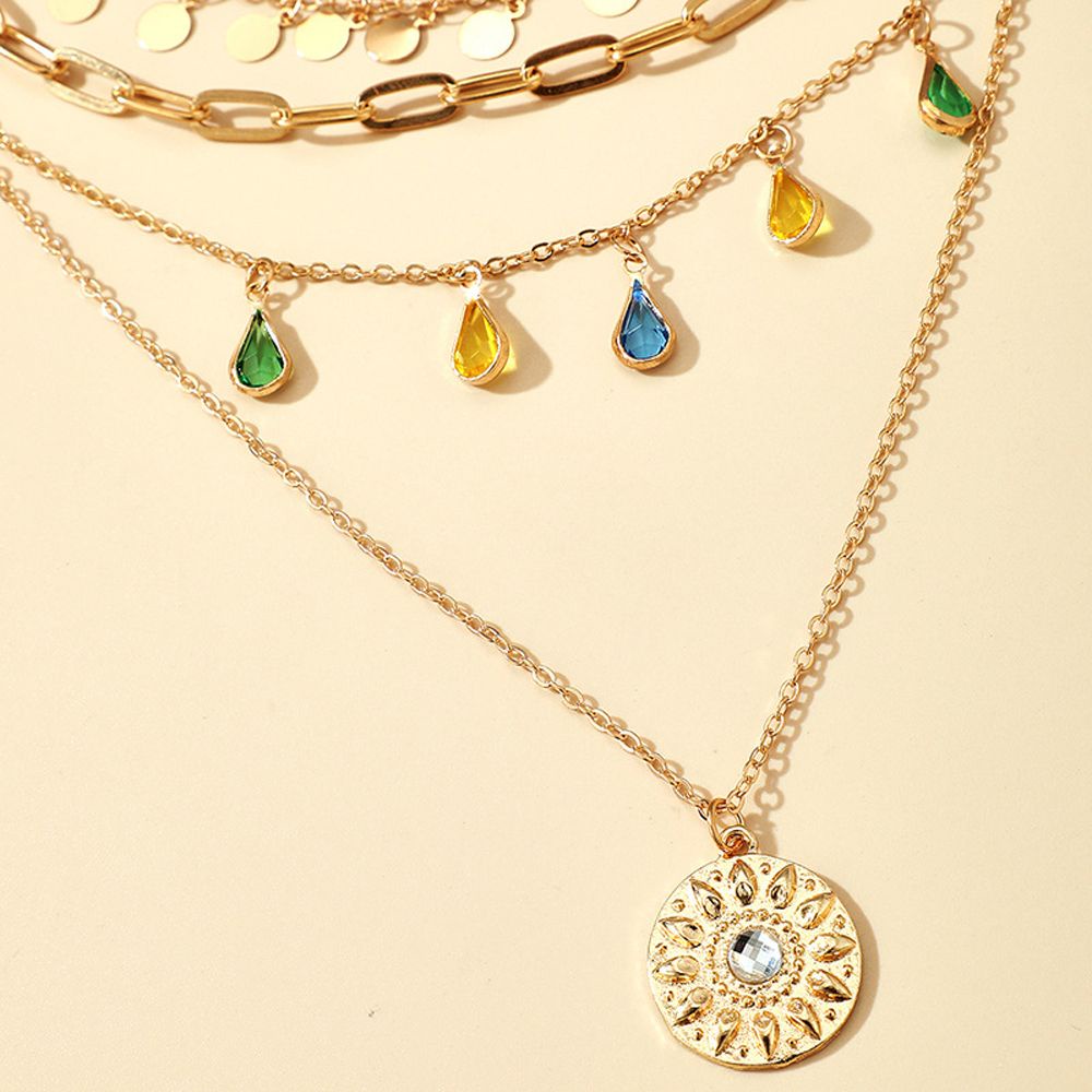 Vòng cổ choker nhiều lớp phối tua rua phong cách Hàn Quốc thanh lịch cho nữ