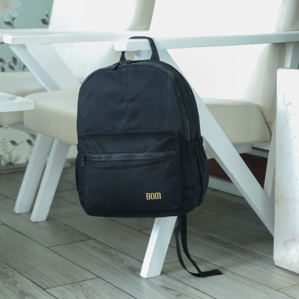 Balo học sinh thời trang, kiểu dáng basic, chất liệu bố cao cấp  - BOM