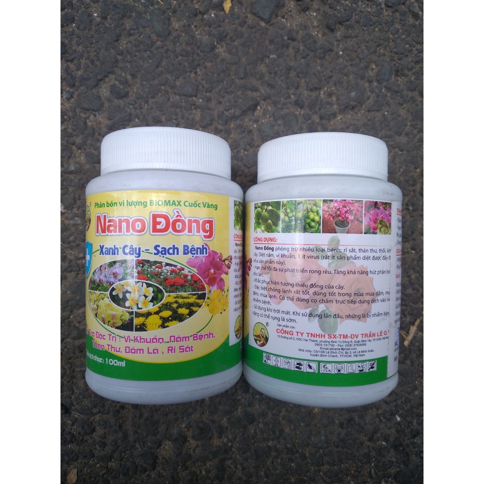 Nano Đồng Diệt nấm bệnh cho cây trồng - Chai 100ml