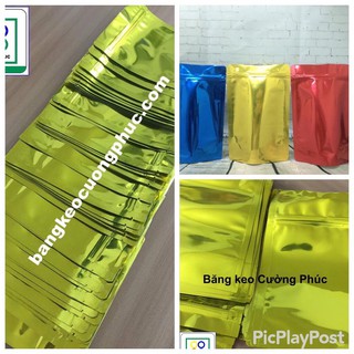 TÚI ZIP 2 MẶT MÀU VÀNG
