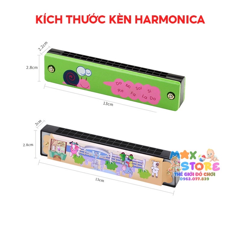 Kèn Harmonica gỗ 32 Lỗ cho bé Hoa Văn Thú Vị Giúp Bé Cảm Thụ Âm Nhạc