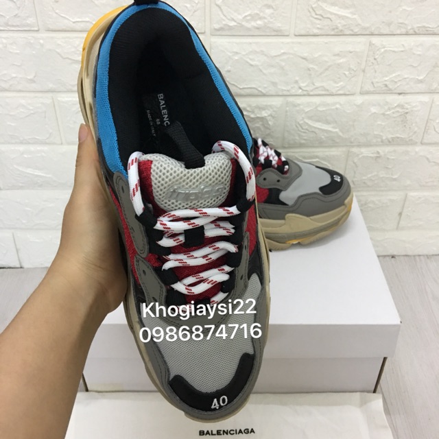 [SALE SỐC-SẴN HÀNG] Giày triple đỏ xanh hàng cao cấp NẶNG