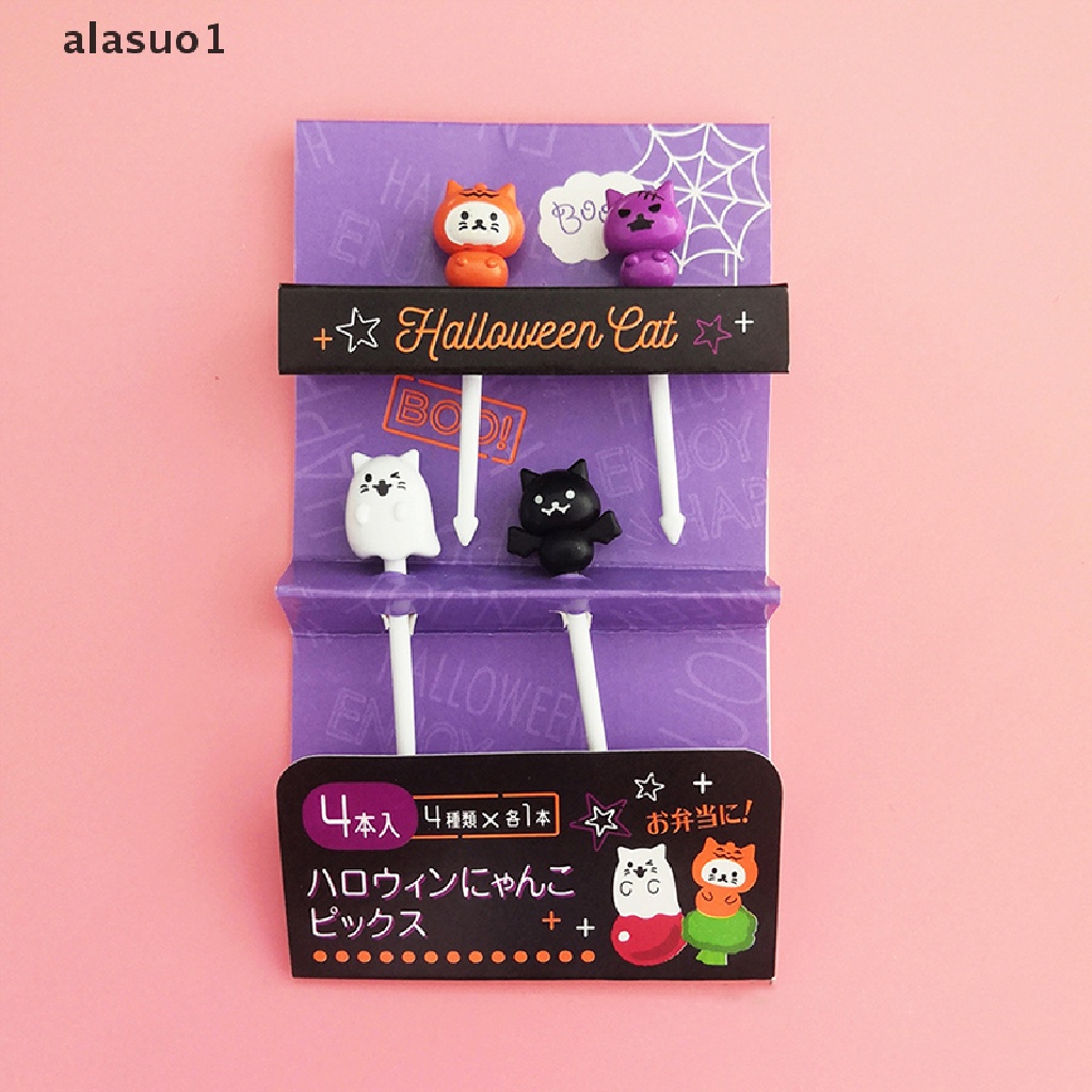 [alasuo1] Nĩa Ăn Trái Cây / Món Tráng Miệng Mini Họa Tiết Hoạt Hình Dễ Thương Cho Bé [VN