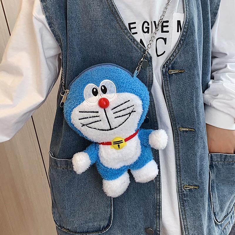 Túi Đeo Chéo Họa Tiết Doraemon Nhồi Bông Đáng Yêu Cho Nữ Thời Trang 2021