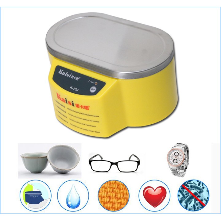 Máy tẩy rửa làm sạch đồ phụ kiện tẩy sơn Mini LT05C 008 009 Ultrasonic Cleaner Machine Glass Jewel