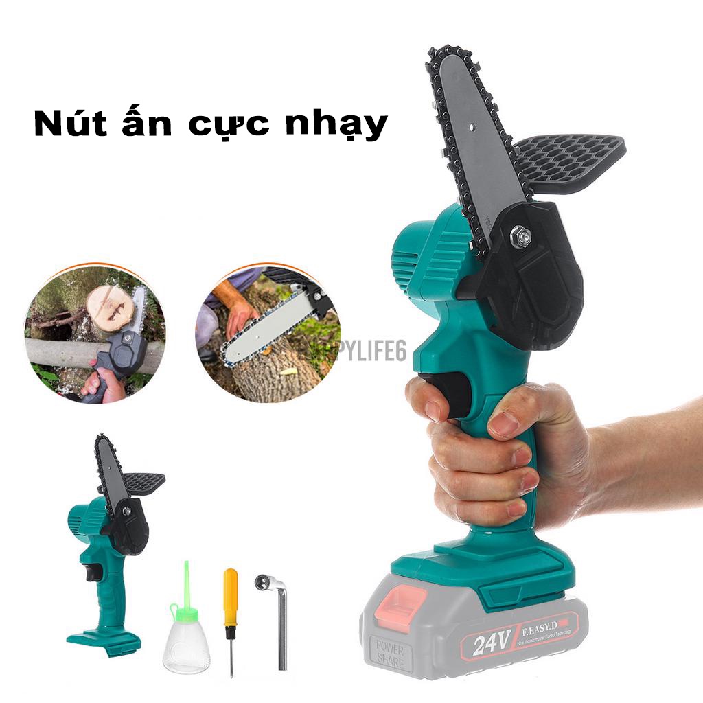 Máy Cưa Cầm Tay Mini Xích Lưỡi 4 Inch Dùng Cắt Xẻ Gỗ
