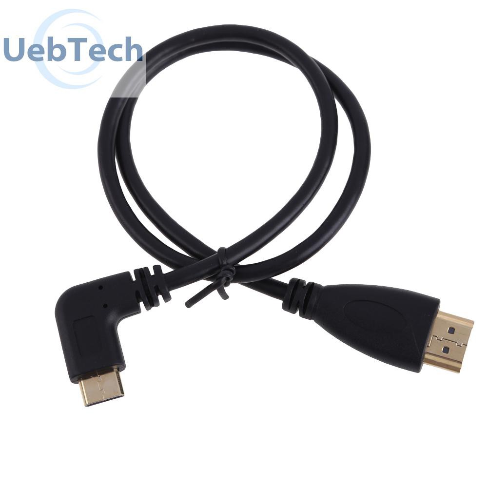 Dây Cáp Chuyển Đổi Uebtech 50cm Hdmi Sang Mini Hdmi 90 Độ 1080p Cho Máy Tính Tablet Pc