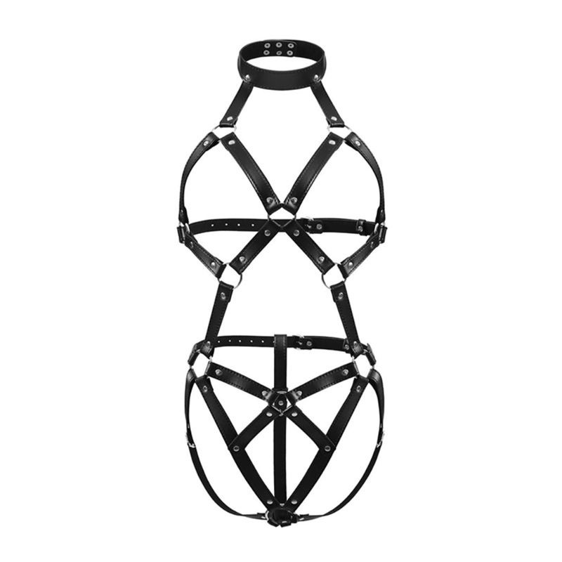 Youyo Jumpsuit Da PU Khoét Lỗ Gợi Cảm Cho Nữ