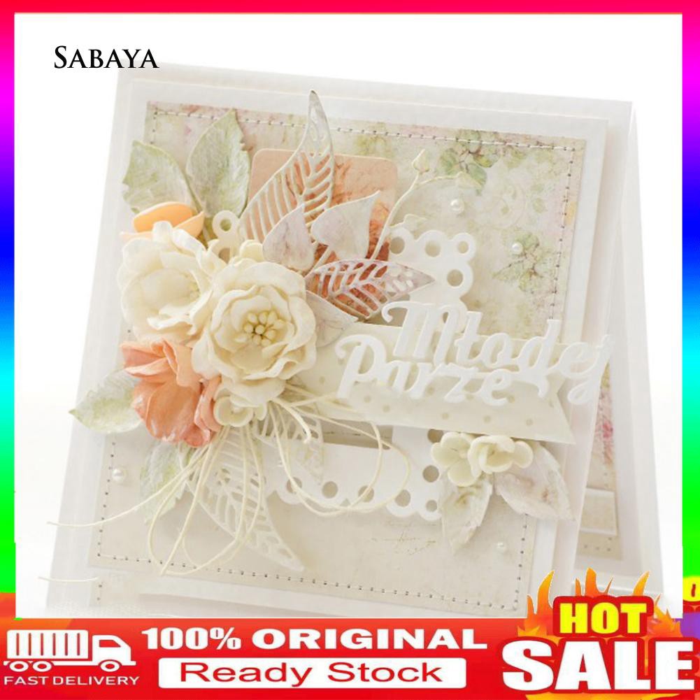 Set 3 Khuôn Cắt Giấy Kim Loại Hình Lá
