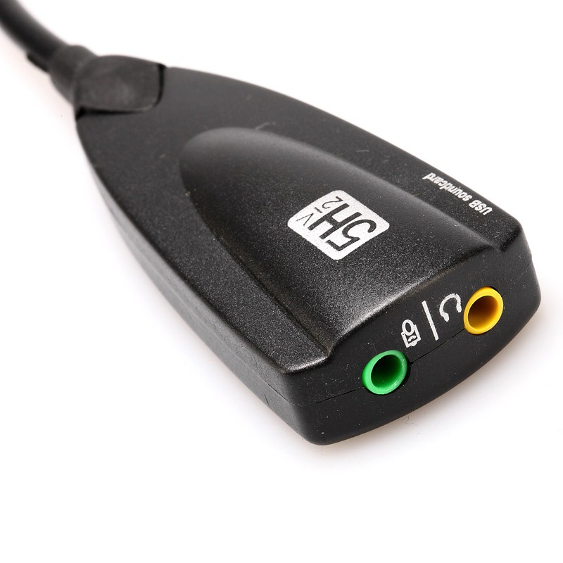 USB Sound card cao cấp 5Hv2 7.1 - Dây chia MIc và Loa từ cổng USB Hàng chính hãng