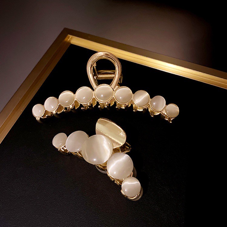 Kẹp Tóc Lớn Đính Đá Opal Hình Cá Mập Mới 2021