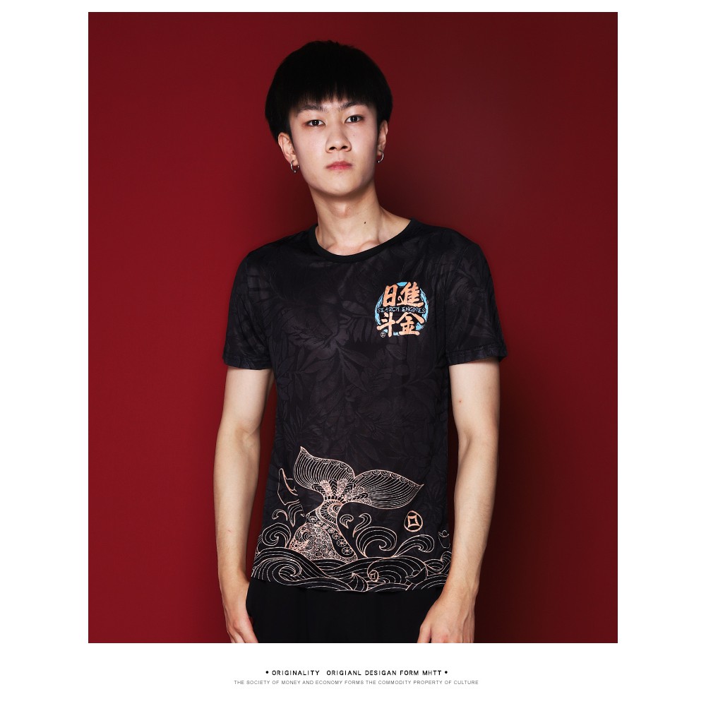 Áo thun nam cổ tròn, vải Cotton co giãn, chất dày dặn - HE09 | BigBuy360 - bigbuy360.vn