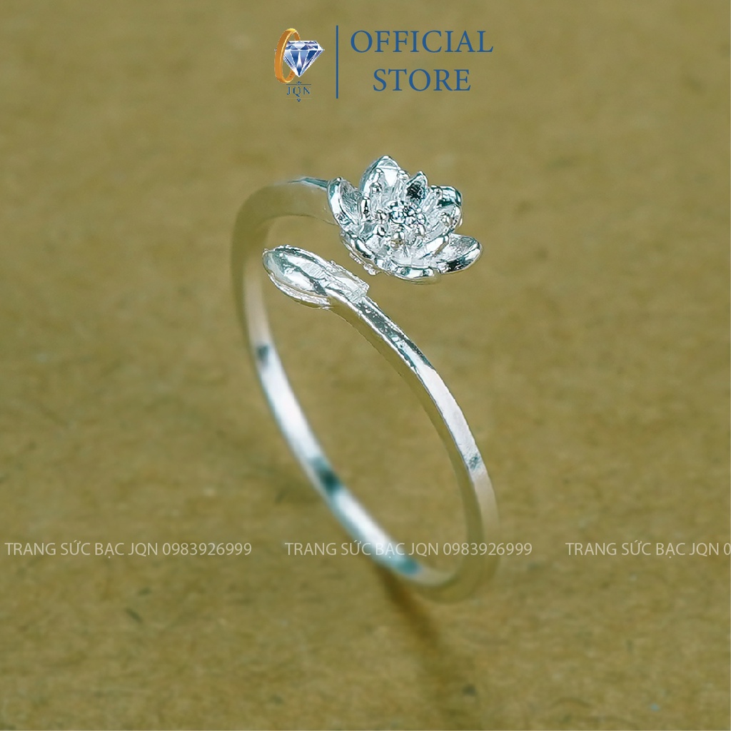 Nhẫn Nữ Hở JQN Nhẫn Sen Bạc Ta Xinh Xắn N07