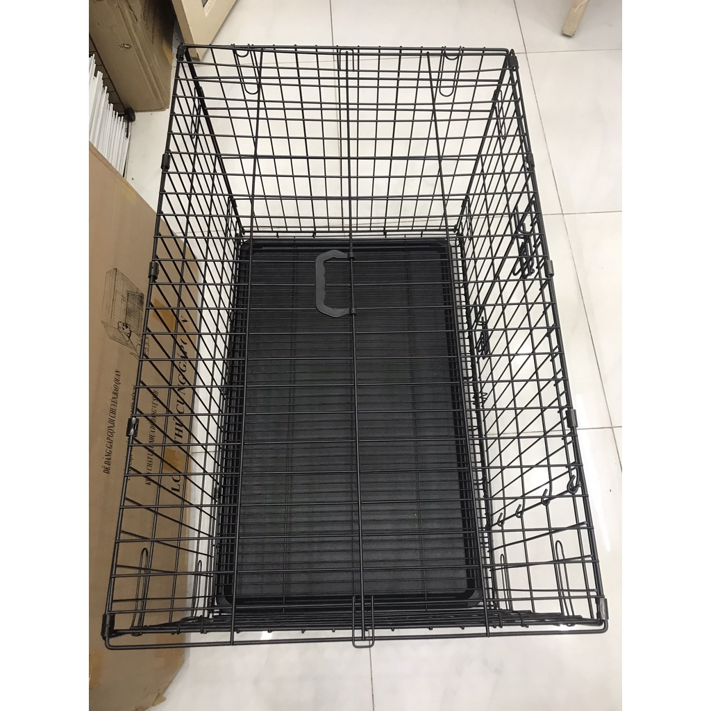 MẪU MỚI CHUỒNG CHÓ VÂN ĐÁ SIZE LỚN NAN SIÊU DÀY 90X60X65CM GẤP GỌN TIỆN LỢI DÀNH CHO PET LỚN