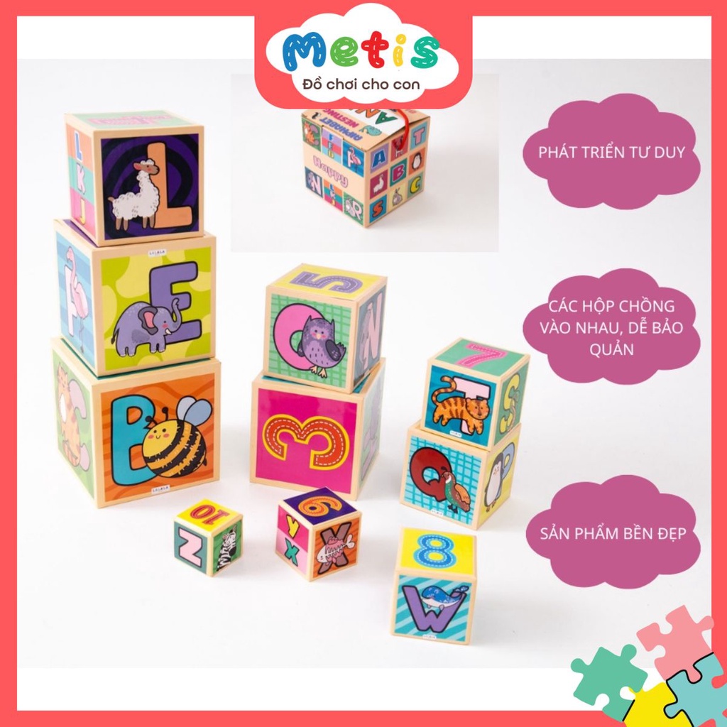 Tháp Xếp Chồng Bụng Bự Đồ Chơi Hình Khối Cho Bé 1-5 Tuổi - Metis Đồ Chơi Cho Con