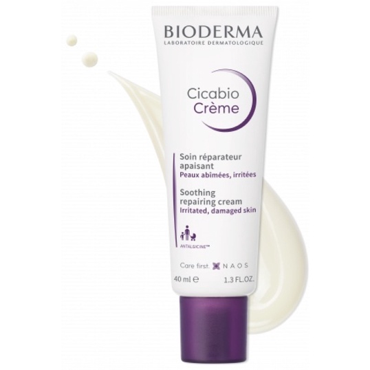 Kem phục hồi da Bioderma Cicabio tím