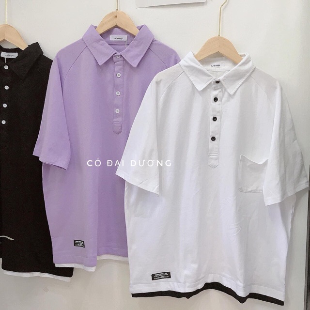 [Mã FASHIONHOT19 giảm 10K đơn bất kỳ] Áo polo trơn phom rộng hot trend