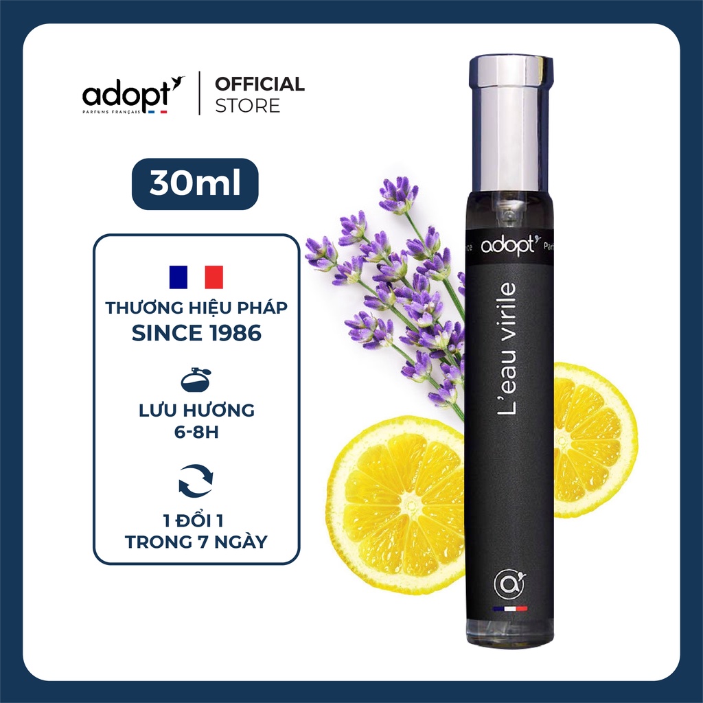 Nước hoa nam chính hãng  Adopt' L'EAU VIRILE Hương thơm mạnh mẽ - Nước hoa nam cao cấp thơm lâu
