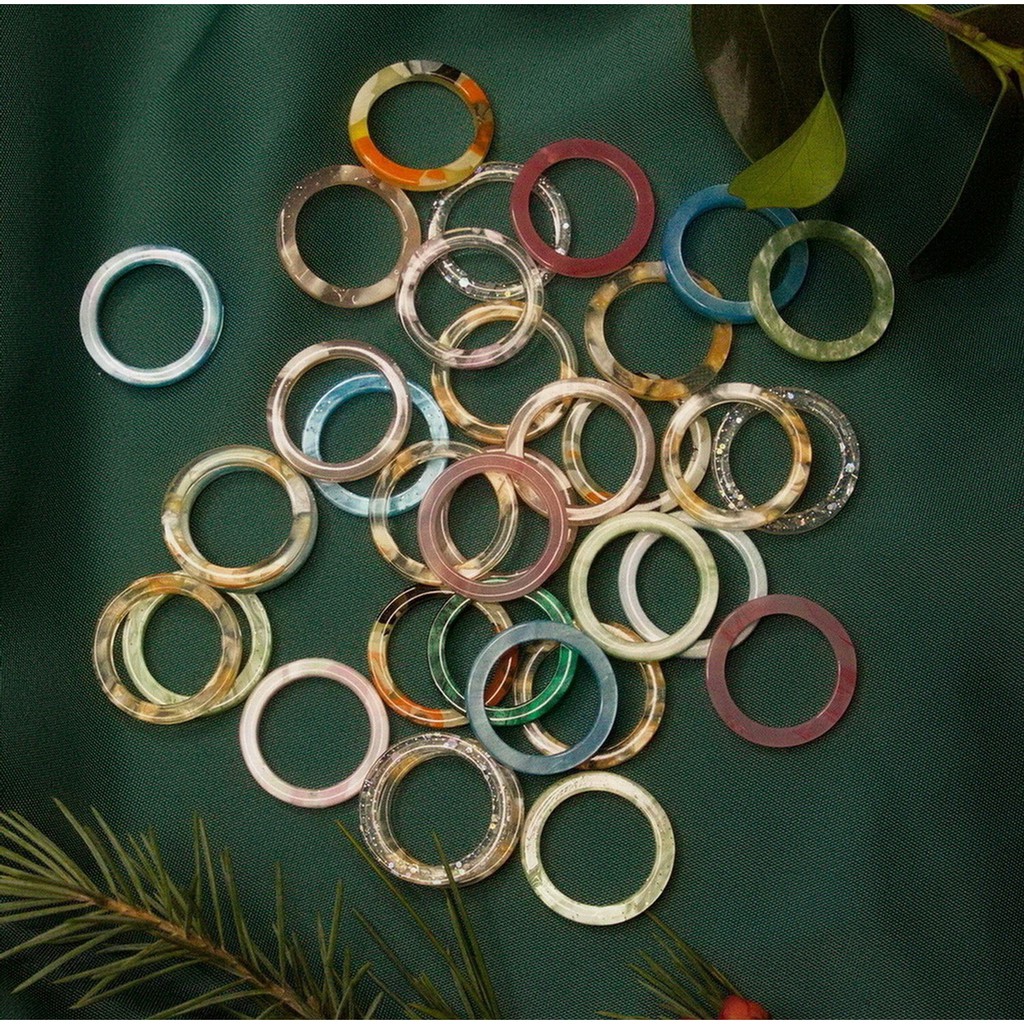 Set 10 nhẫn RINHOO FRIENDSHIP nhựa dễ thương dành cho nam và nữ