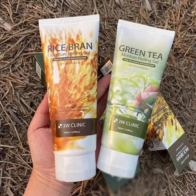 Gel tẩy tế bào chết 3W clinic trà xanh + gạo