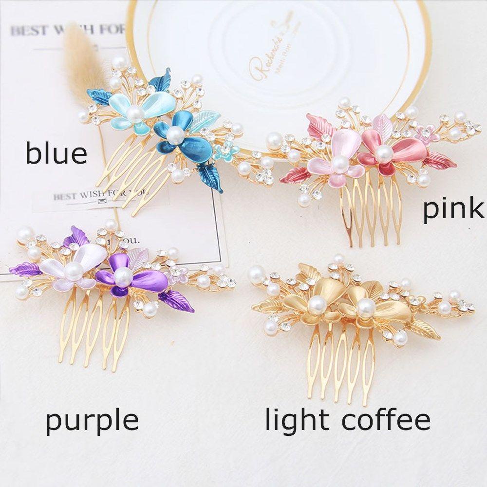 Lược Cài Tóc Cô Dâu Đính Hoa Sang Trọng