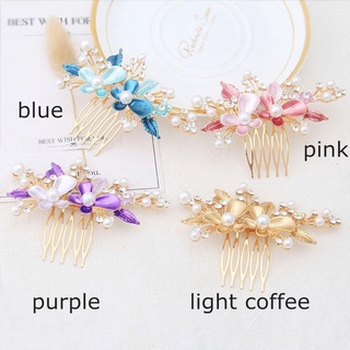 HABELYI Lược Cài Tóc Hình Hoa Và Bướm Cho Cô Dâu