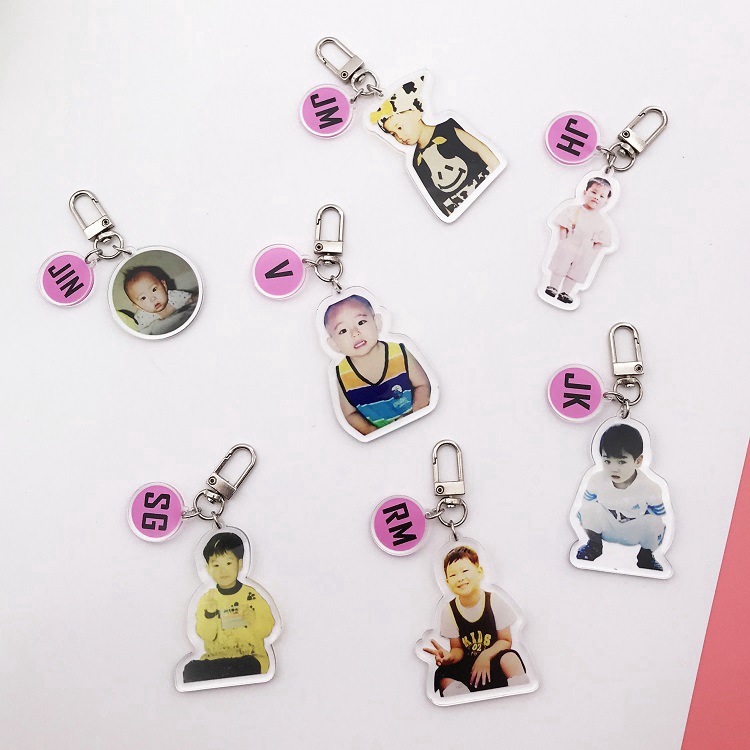 Móc khóa trang trí dễ thương dành cho người hâm mộ nhóm BTS