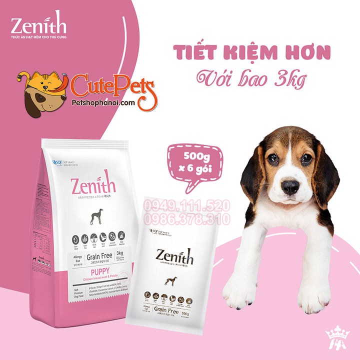 Thức ăn hạt mềm chó Zenith 1.2kg - CutePets Phụ kiện chó mèo Pet shop Hà Nội