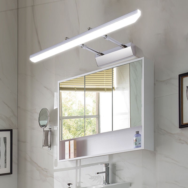 ﹊♂Gương chiếu sáng phía trước nhà vệ sinh không có đèn led Phòng tắm tối giản Bắc Âu Tủ tường đặc biệt bàn tra