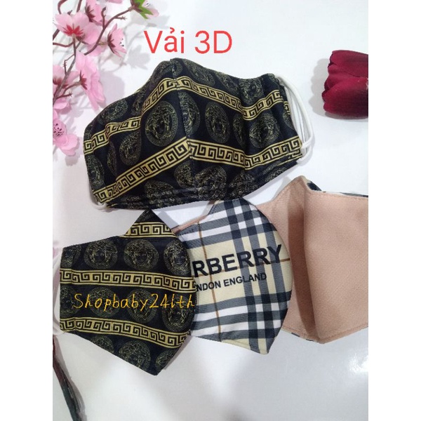 Khẩu trang vải cao cấp 3 lớp mặt vải hoạ tiết đẹp dành cho nữ chống nắng, gió lùa, thoáng mát, bảo vệ hiệu quả đi nắng