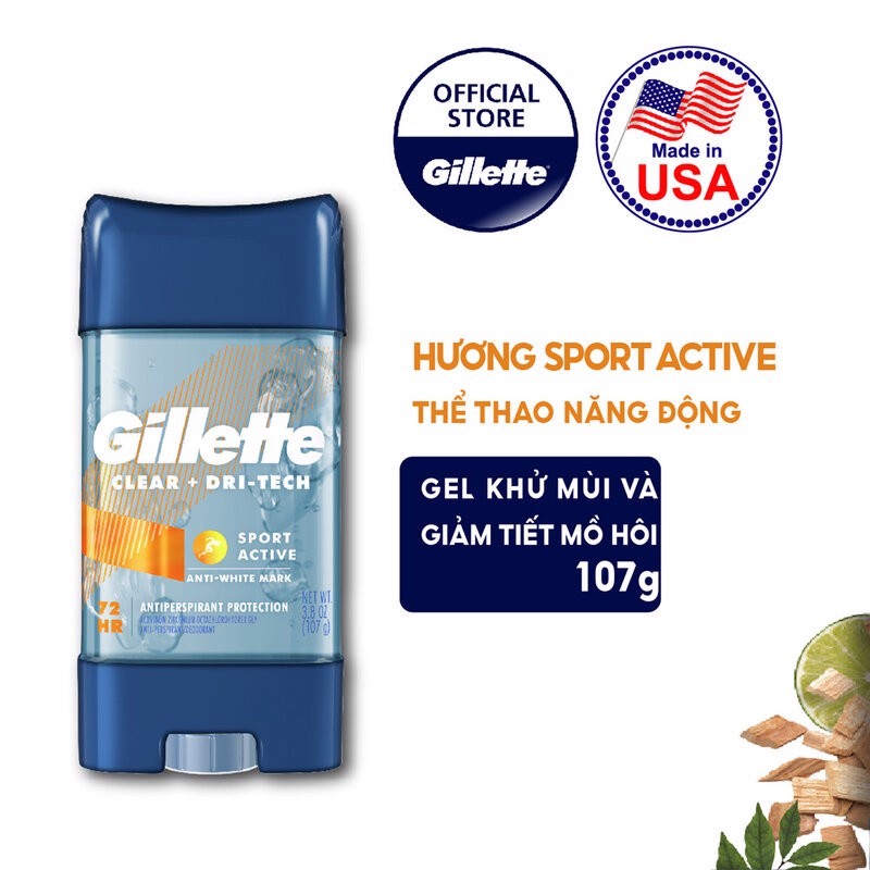 Gel Ngăn tiết mồ hôi và Khử mùi Gillette 107g