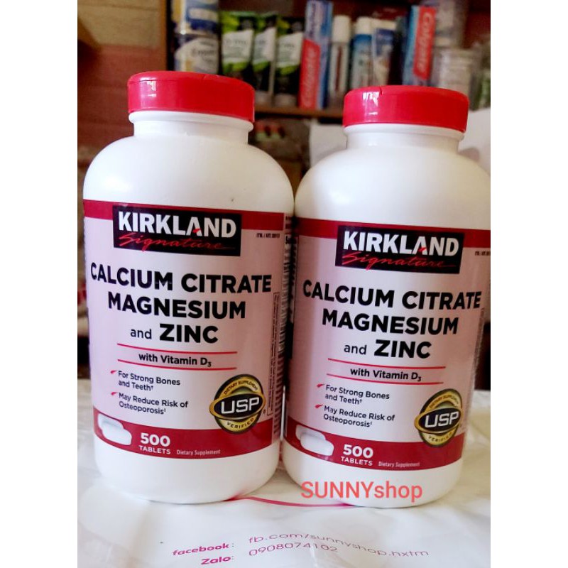 💪💪💪 VIÊN HỖ TRỢ XƯƠNG KHỚP KIRKLAND CALCIUM CITRATE MAGNESIUM AND ZINC