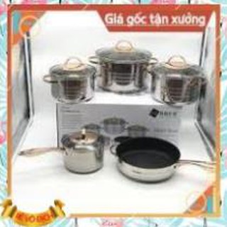 BỘ NỒI INOX 5 MÓN BRASS