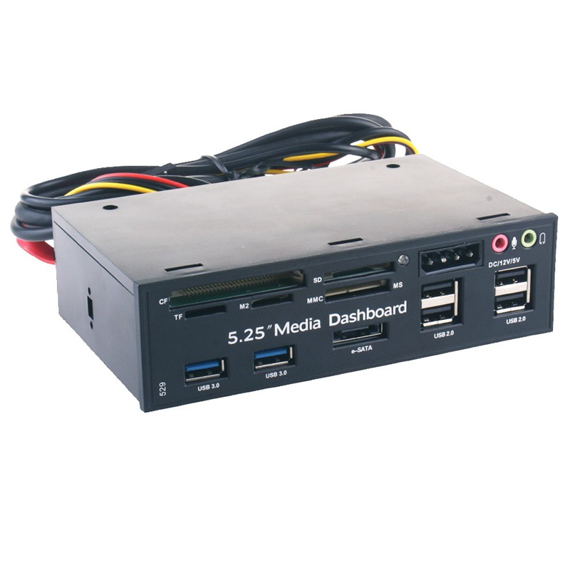 Đầu Đọc Thẻ Nhớ Xdvn 5.25inch Usb 2.0 3.0 20 Pin E-Sata Sata